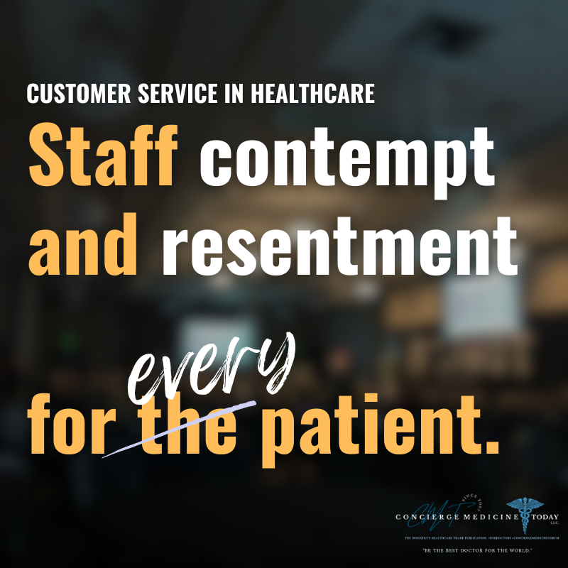 Dealing with staff contempt and resentment towards your patients