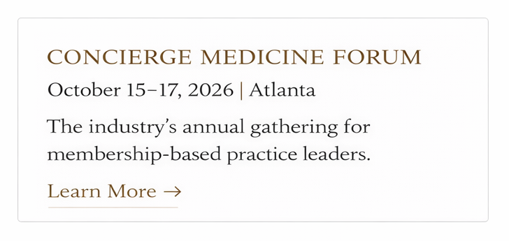 Overview of concierge medicine and membership-based care models for physicians exploring modern private practice and executive health.